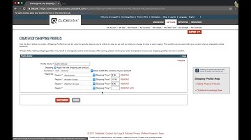 Shipping Profiles - ClickBank Knowledge Base