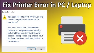 How to Fix Printer Error Print Test Page Failed