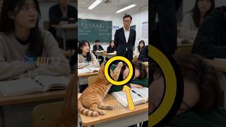 Classroom Cat Alert! Best Study Buddy Ever 🐱✨ #shorts