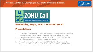 CDC ZOHU Call May 6, 2020