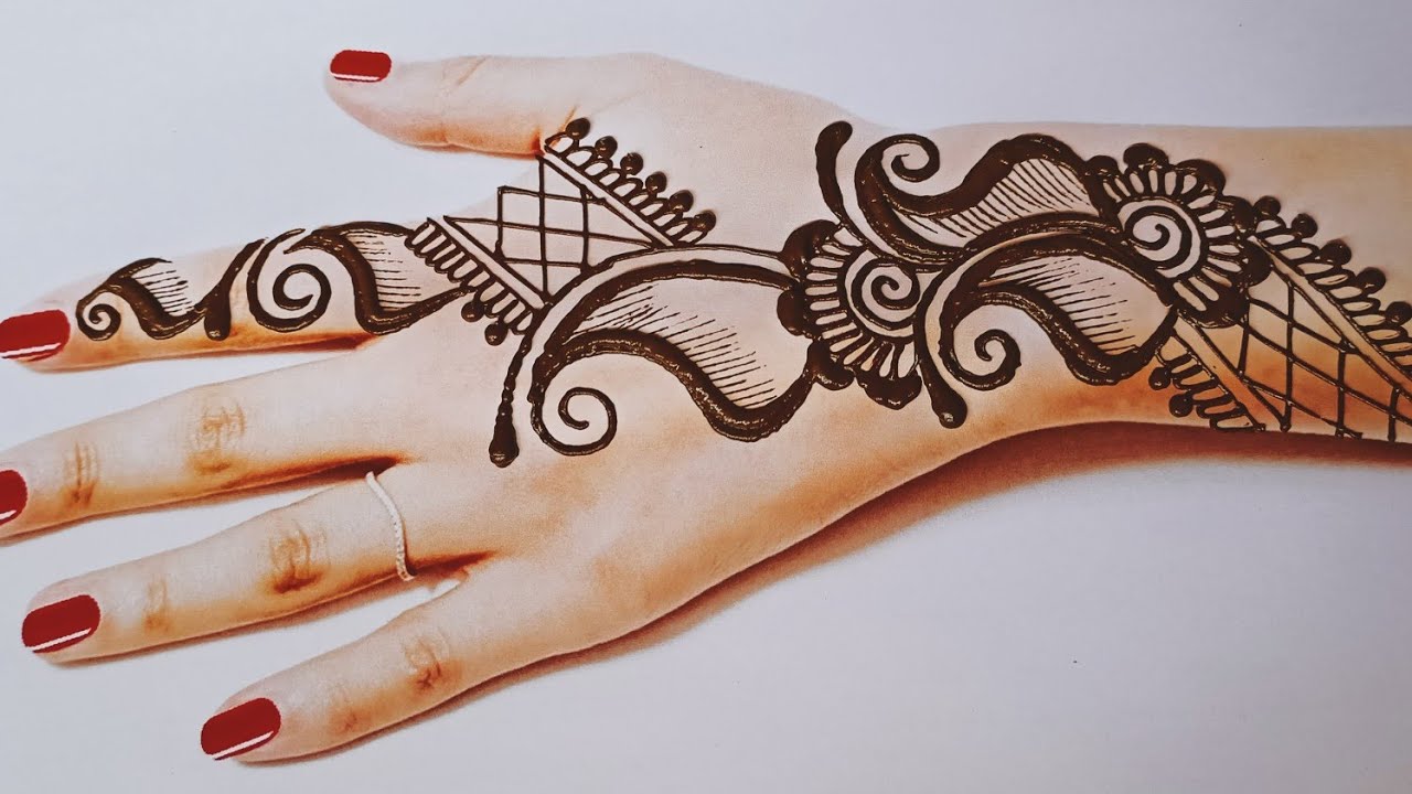 hathon ki mehandi l mehandi l mehandi lagane ka tarika mehandi lagana  sikhao l हाथों की मेहंदी - YouTube