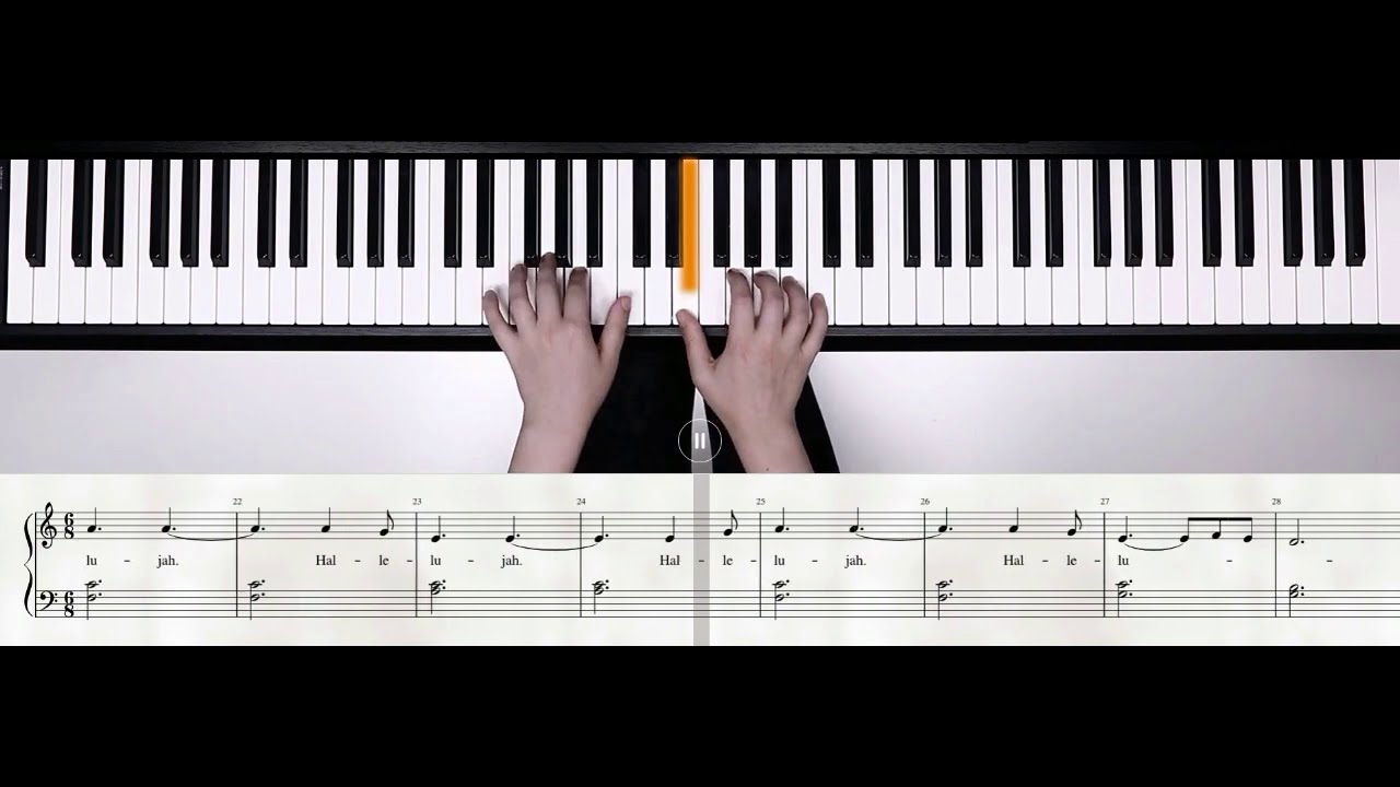 How to Play Hallelujah Piano Music Sheet flowkey app. EASY YouTube