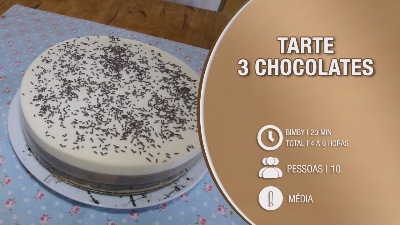 Tarte de 3 Chocolates - Receita em video