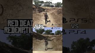 Red Dead Redemption New PS5 Version vs PS4 Version! #reddeadredemption #shorts