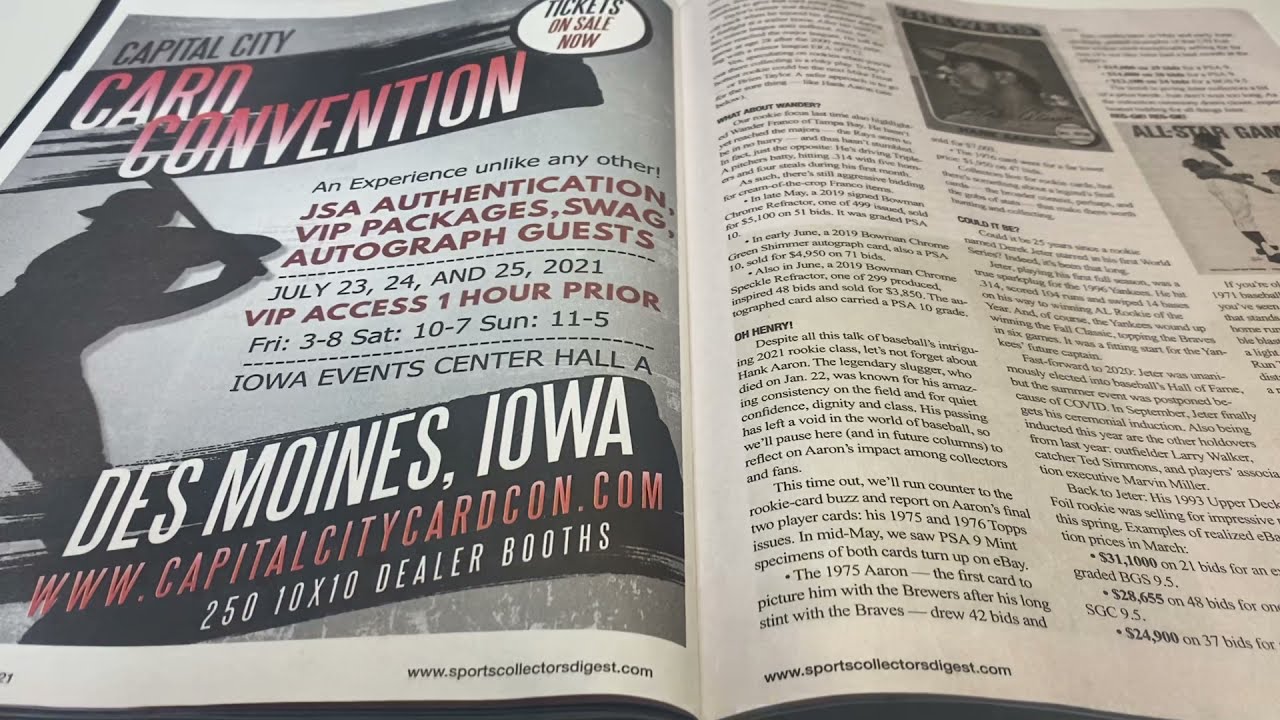 ASMR: Reading Sports Collectors Digest & Gum Chewing