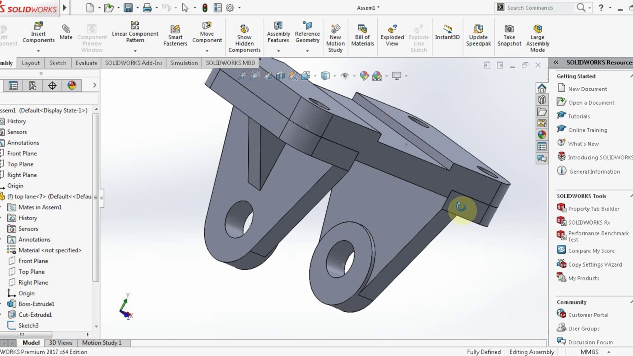 Turtorial Template Assembly | SolidWorks - YouTube