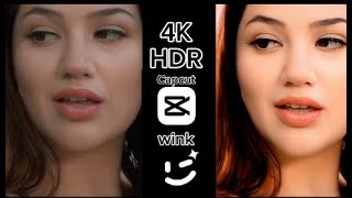 How to Convert Normal video to 4k Wink app   editing 4k HDR video Quality  screenshot 1