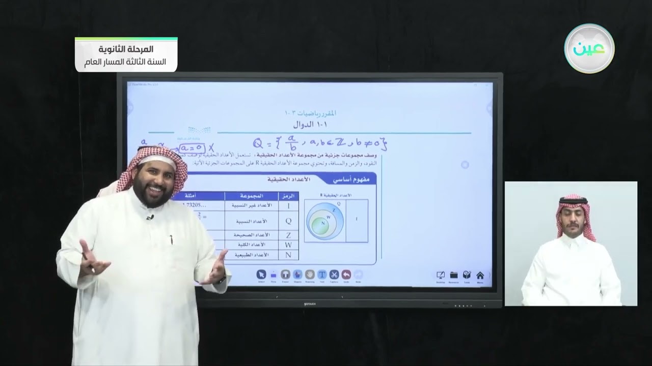 الدوال 1 - الرياضيات (3) - المرحلة الثانوية – السنة الثالثة المسار العام