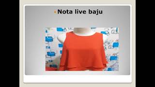 Produk Jual Nota Live Baju