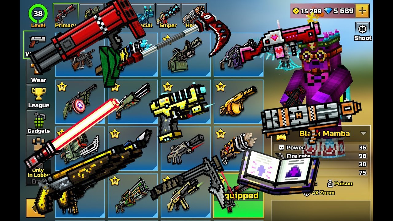 EVERY WEAPON IN PIXEL GUN 3D HISTORY !!! (14.0.3)