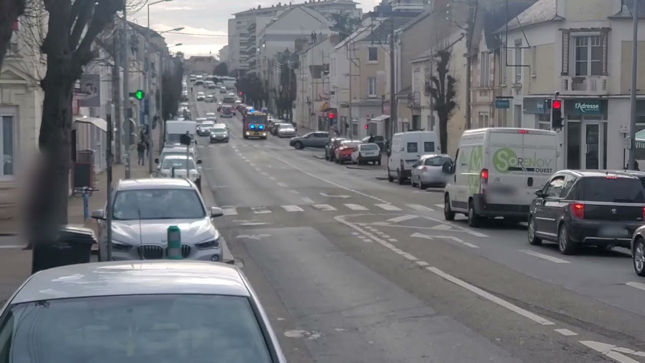 FPT des sapeurs-pompiers du Maine et Loire en intervention.
