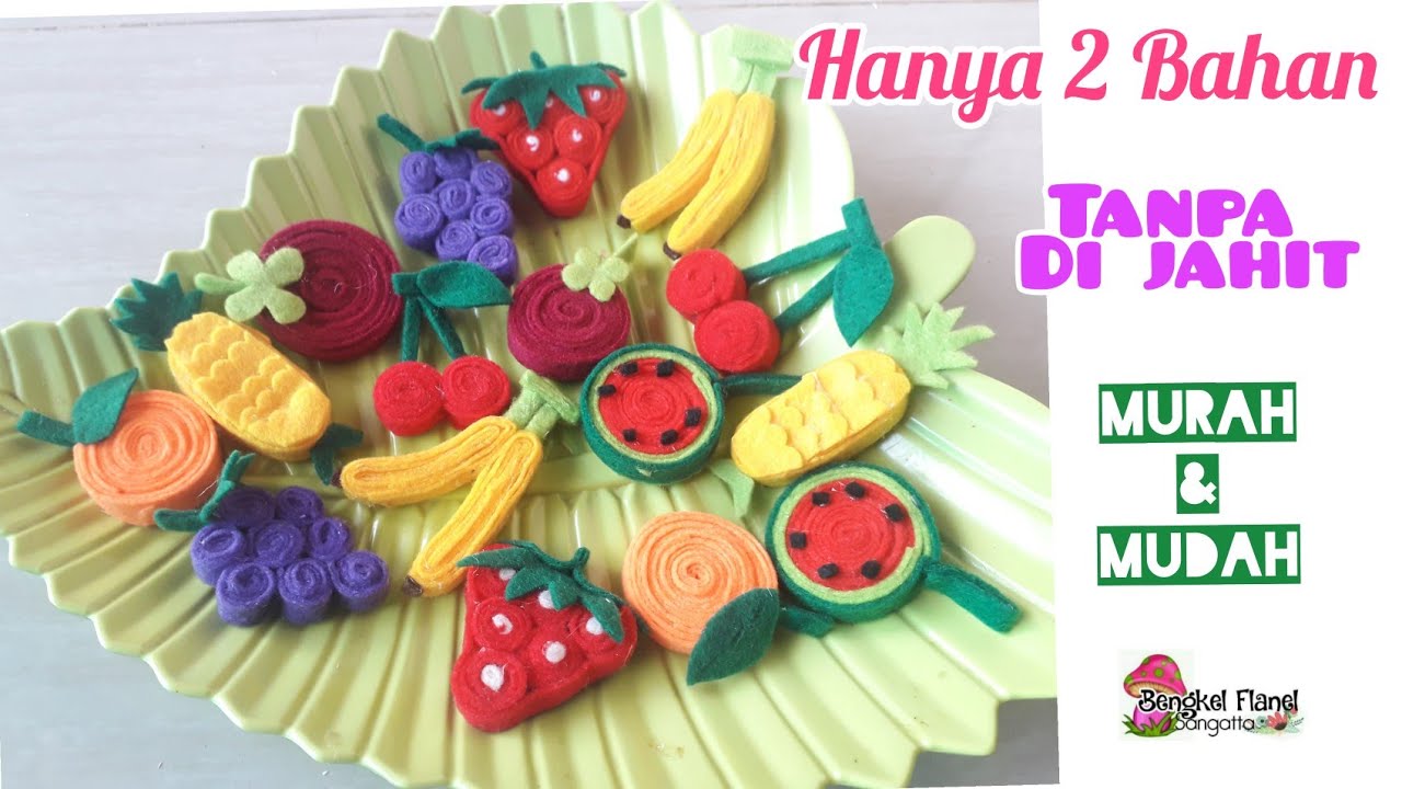 Part 2 || Aplikasi Flanel Bentuk Buah buahan Dari Perca Flanel By @BengkelFlanelSangatta