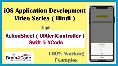 ActionSheet with UIAlertController in Swift 5 XCode | Hindi | Display Actions Using ActionSheet.