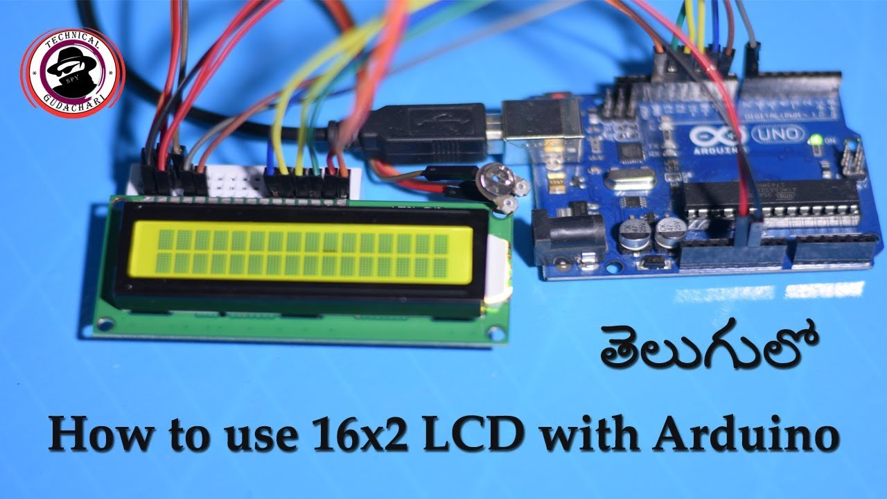 Arduino base 16x2 LCD Display in telugu# - YouTube