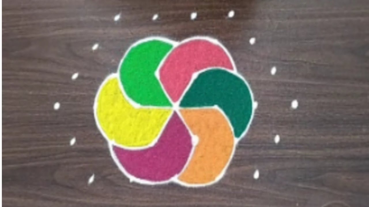 7 to 4 dots rangoli 💐 7 dots rangoli 💐 simple rangoli design 💐 iconic ...