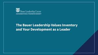 The Bauer Leadership Values Inventory