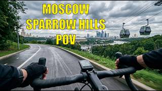 Moscow Sparrow Hills Bike Ride 🚴 Cloudy Day Cycling POV &amp; Chill Boom Bap Beats [4K]