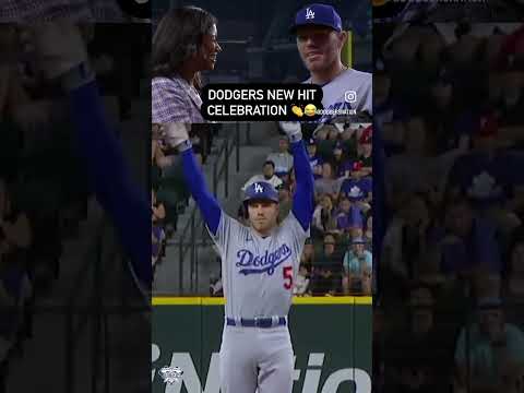 What do you think of the Dodgers new hit celebration? #baseball #dodgers #mlb #shorts