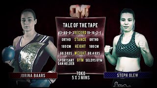 Jorina Baars Vs Steph Glew - Caged Muay Thai 8