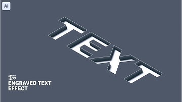 HOW TO MAKE ENGRAVED TEXT EFFECT IN ILLUSTRATOR