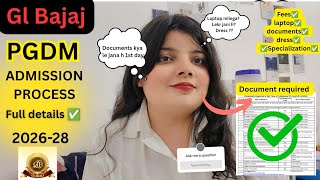 🔥GL Bajaj PGDM Admission Process 2026-28🔥 | Full Details ✅ Fees, Documents, Dress, Laptop & Tips!