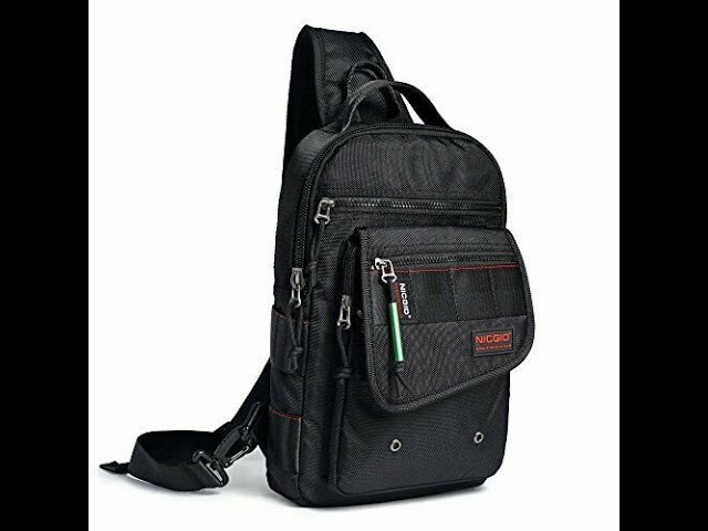 Nicgid Sling Bag Chest Shoulder Backpack Fanny Pack Crossbody Bags for Men(Black)