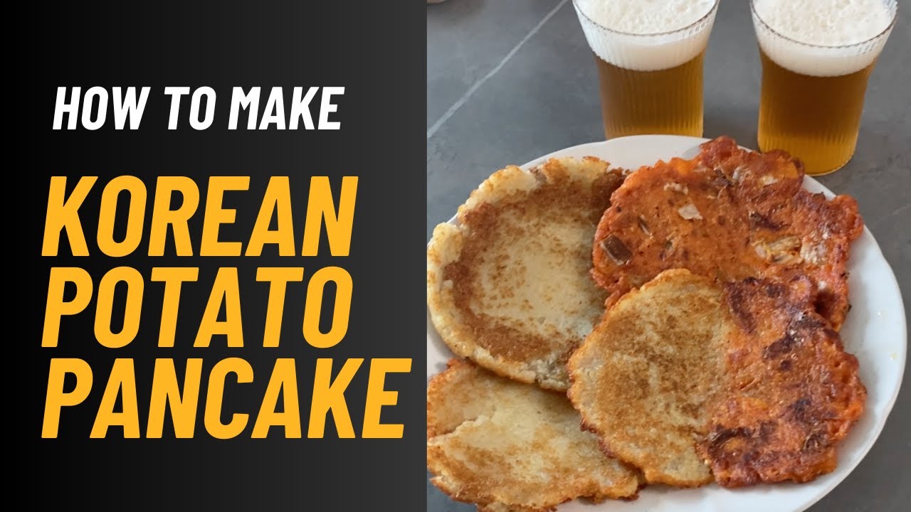 Хрустящие блинчики с картофелем и беконом, кимчи | Простой рецепт корейских блинчиков