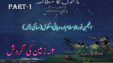 5th Std./EVS-I/Chapter 2/Zameen ki gardish/Explanation/Part I/Urdu Medium