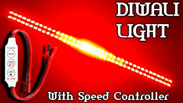 Diwali decoration lights | 12 volt led strip light with 3 key led dimmer controller.
