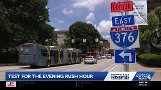 Parkway closure detours bring added time to afternoon commute in Pittsburgh
