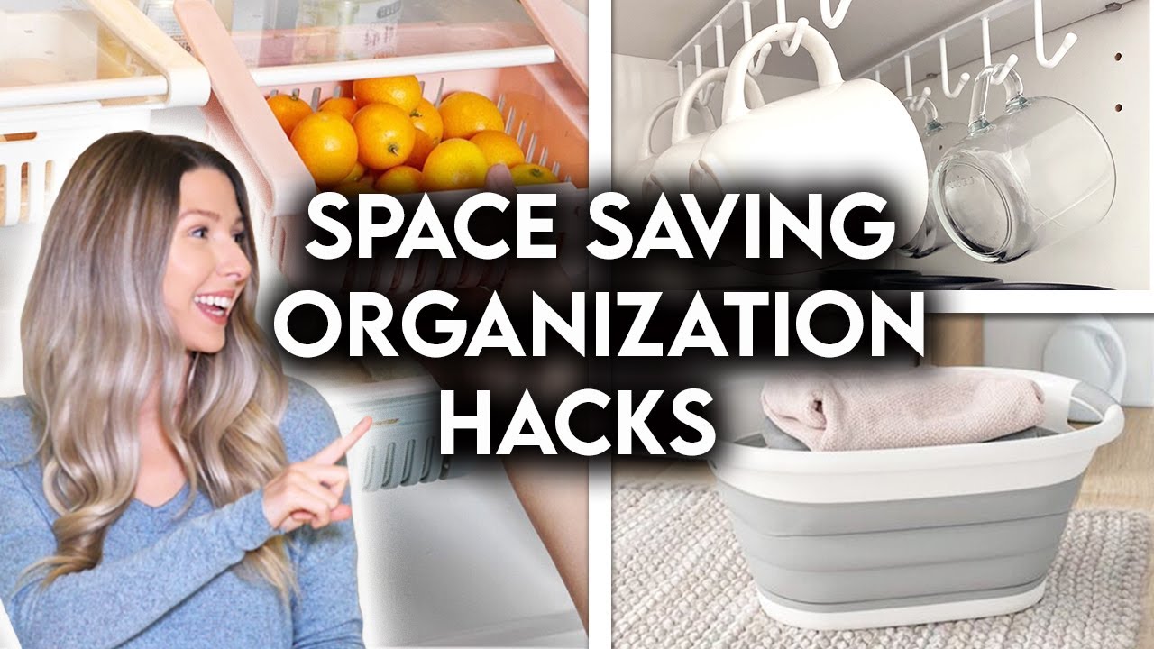 SMALL SPACE ORGANIZATION + STORAGE IDEAS | SPACE SAVING HACKS - YouTube