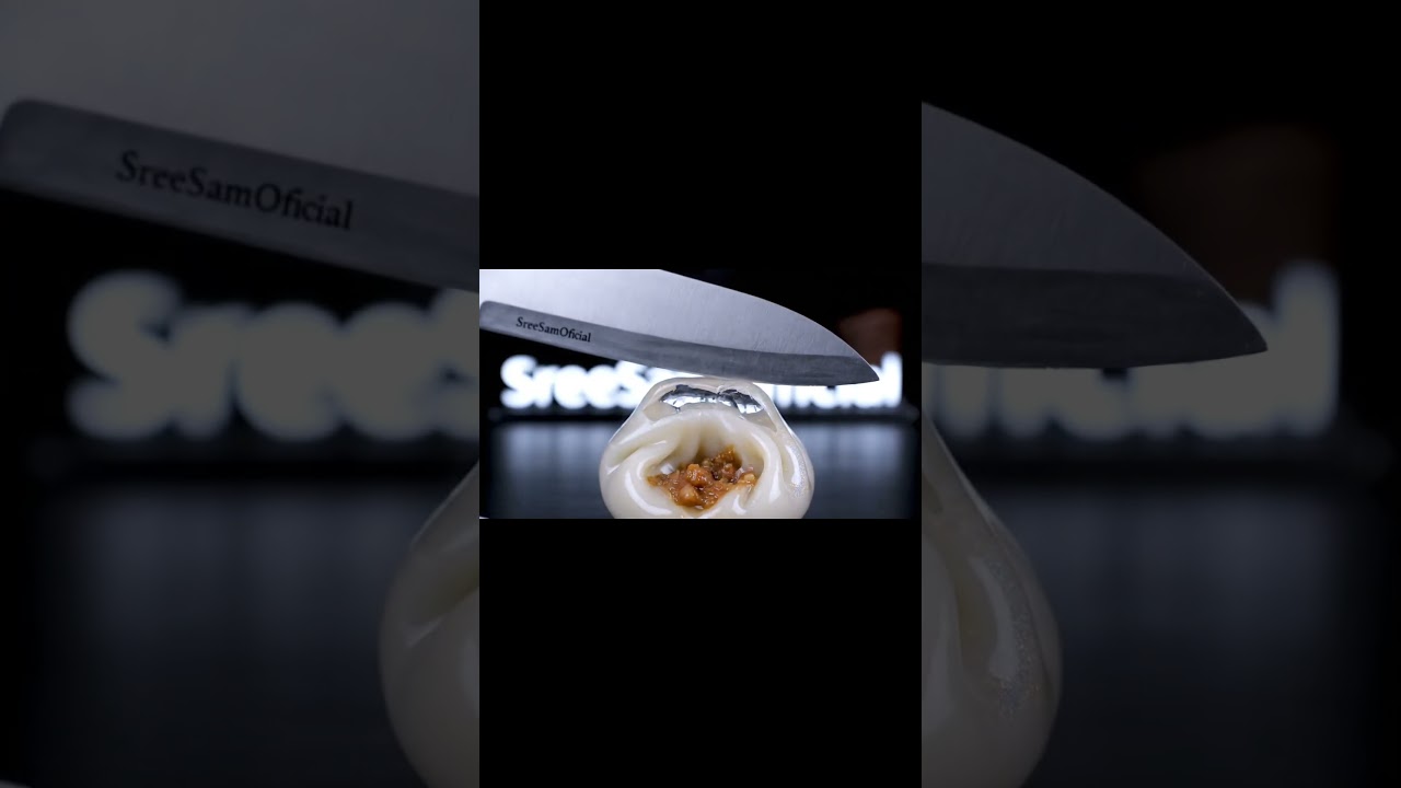 🥟 Momo Magic ASMR | Glass Cutting Sounds 💎 | Soothing & Satisfying | SreeSamOfficial 