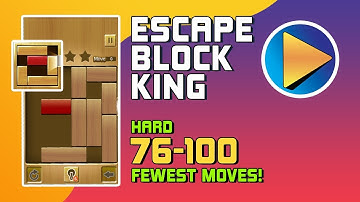 Escape Block King Hard Levels 76 to 100 Walkthrough [100% Perfect!]