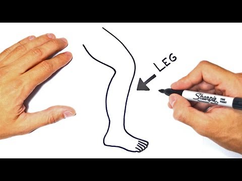 Video: How To Draw A Leg With A Pencil