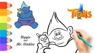 Draw Trolls Characters Drawing BIGGIE From Trolls