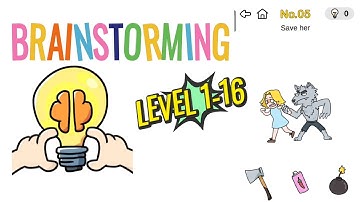 Brain Out Brainstorming level 1 to 16 Challenge Brain Out Puzzle Game Answer🔥😱😎