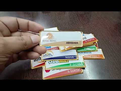 Acrylic Epoxy Golden Border Badges Manufacturer in Delhi (Shipping All Over India)