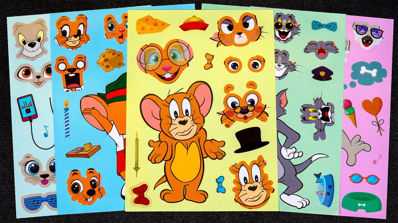 TOM & JERRY STICKER BOOK MAKEOVER 🐱🧀 | FUN ACTIVITIES WITH TOM, JERRY & SPIKE!