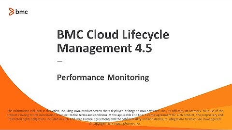 BMC Cloud Lifecycle Management 4.5: Performance Monitoring