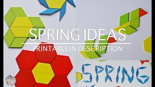 Tangram spring ideas for children | Creative Wooden Jigsaw Puzzle | Fun Kids Pattern Block Projects
