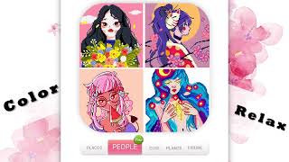 Which one do you like best? I want all. #coloring #color by number #pixel art screenshot 5