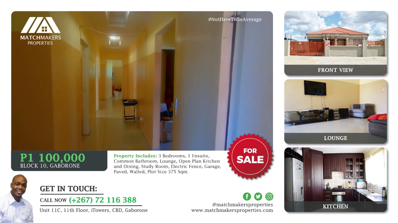 House for Sale Block 10, Gaborone YouTube