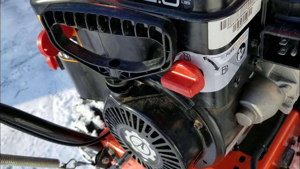 Starting the Ariens Deluxe 28 - YouTube