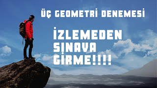 İzlemeden Sinava Gi̇rmeyi̇n 3 Adet Geometri Ayt Denemesi