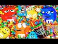 Satisfying asmr  full of collection only mms candy with rainbow container  magic slime