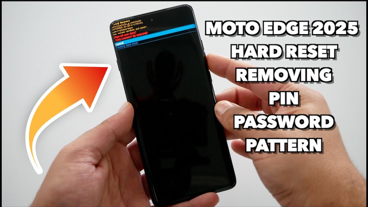 Moto Edge 2025 Hard Reset Removing PIN, Password, pattern No PC