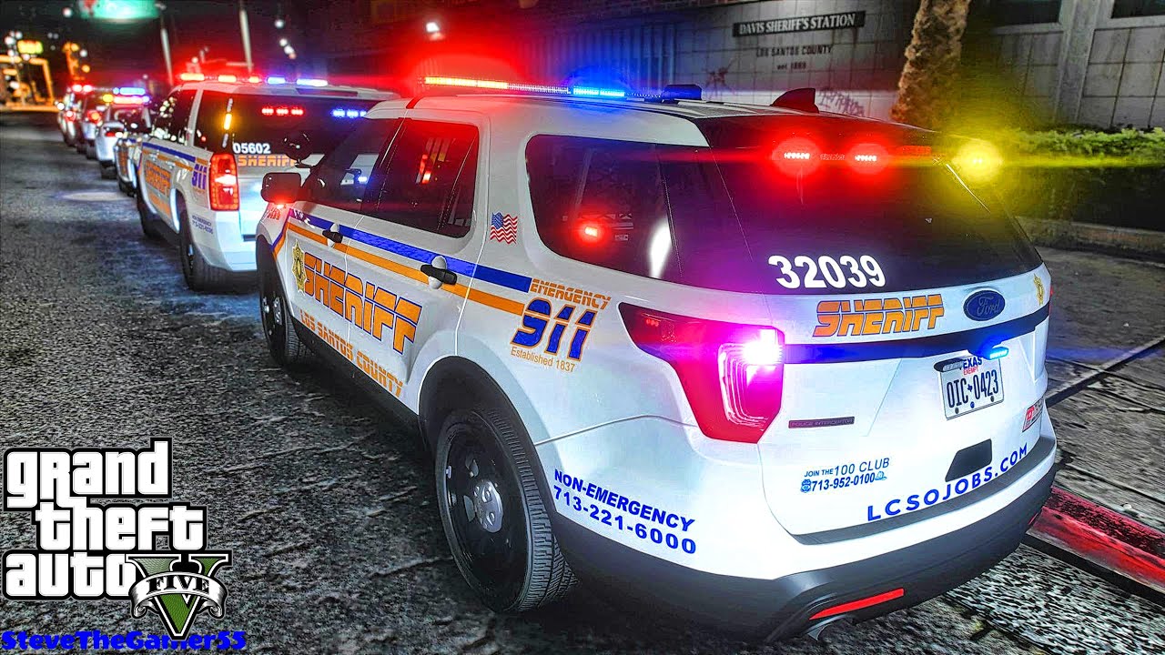 GTA 5 Sheriff in the City Patrol|| GTA 5 Mod Lspdfr|| 