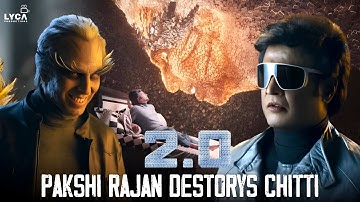 Pakshi Rajan Destorys Chitti | 2.0 Movie | Rajinikanth | Akshay Kumar | Amy Jackson