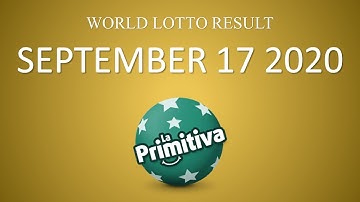 LA Primitiva SEPTEMBER 17 2020 |17/09/2020 | World Lotto Result | LA Primitiva Jackpot Result