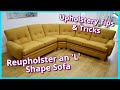 REUPHOLSTERING A COUCH | HOW TO UPHOLSTER A SOFA | UPHOLSTERY TIPS AND TRICKS | FaceliftInteriors